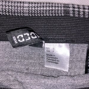 Black and white mini skirt